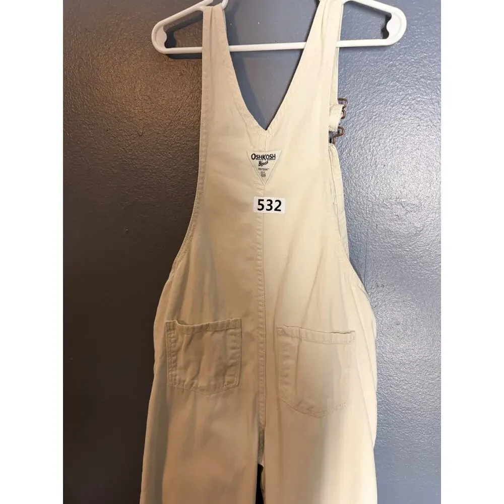 OshsKosh B’gosh Bib Overalls Size 8A Utility Farm Country Girl Work Pant NICE!!!